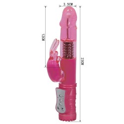 Vibrador Rotativo Liso 7 Vibrações com Rotação 360º Recarregável