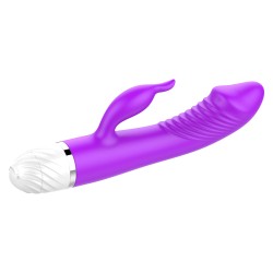 Vibrador com Estimulador de Clitóris feito em silicone