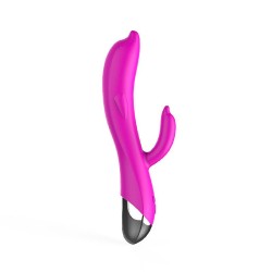 Vibrador de Ponto G e Clitóris Formato de Golfinho