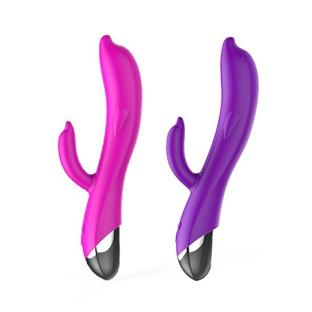 Vibrador de Ponto G e Clitóris Formato de Golfinho