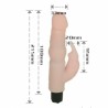 Vibrador Duplo Motor em Cyberskin com Estimulador Coelhinho