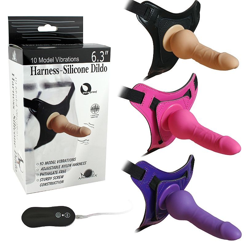 Pênis com Cinta e Vibrador de 10 Velocidades