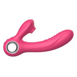 Vibrador de Ponto G e Clitóris com Estimulador