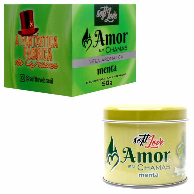 Vela Aromática Menta Amor em Chamas 50G