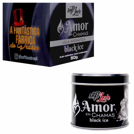 Vela Aromática Black Ice Amor em Chamas 50G