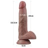 Pênis Dupla Densidade 18,5x3,7 cm Dual Layered Platinum Silicone Cock