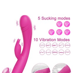 Vibrador de Ponto G Clitóris e Sucção