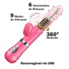 Vibrador Rotativo de Coelho Recarregável